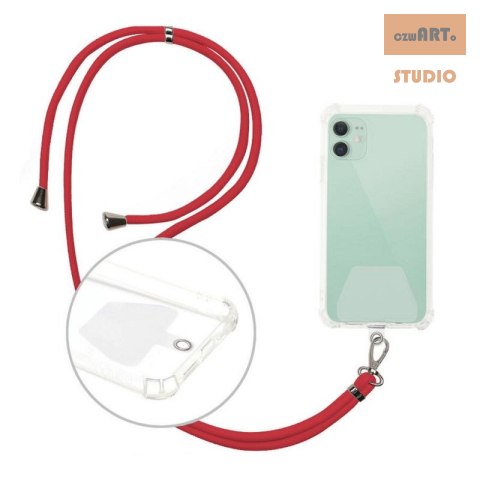 UNIWERSALNA SMYCZ NA SZYJĘ DO TELEFONU / NA RAMIĘ, RED / CZERWONY UNIWERSALNA SMYCZ NA SZYJĘ DO TELEFONU / NA RAMIĘ, RED / CZERWONY