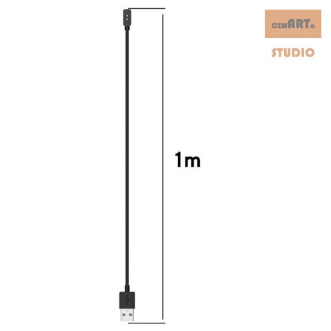 Ładowarka USB Mi Band / Smart Band 8 / 8 PRO, BLACK / CZARNY, 100cm Ładowarka USB Mi Band / Smart Band 8 / 8 PRO, BLACK / CZARNY, 100cm