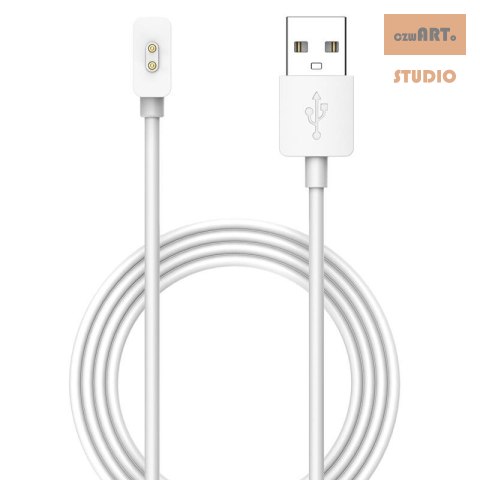 Ładowarka USB Mi Band / Smart Band 8 / 8 PRO, WHITE / BIAŁY, 100cm