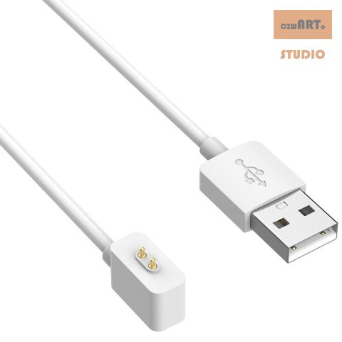 Ładowarka USB Mi Band / Smart Band 8 / 8 PRO, WHITE / BIAŁY, 60cm Ładowarka USB Mi Band / Smart Band 8 / 8 PRO, WHITE / BIAŁY, 60cm