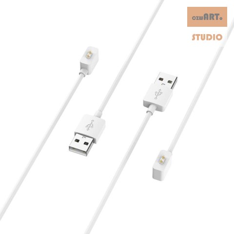 Ładowarka USB Mi Band / Smart Band 8 / 8 PRO, WHITE / BIAŁY, 60cm Ładowarka USB Mi Band / Smart Band 8 / 8 PRO, WHITE / BIAŁY, 60cm