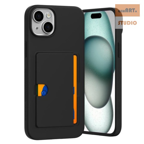 Mercury Rail 2 Card Case Iphone 15 Plus BLACK / CZARNY