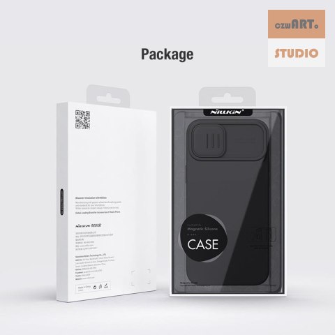 Nillkin Camshield Silky Magnetic Silicon Iphone 15 Plus , BLACK / CZARNY Nillkin Camshield Silky Magnetic Silicon Iphone 15 Plus , BLACK / CZARNY