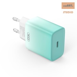 XO ŁAD SIEC CE18 PD 30W USB-C NIEBIESKO-BIAŁA + KABEL LIGHTNING