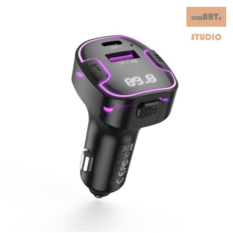 XO transmiter BCC12 FM ład. sam. 3,1A Bluetooth czarny XO transmiter BCC12 FM ład. sam. 3,1A Bluetooth czarny