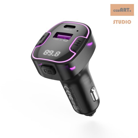 XO transmiter BCC12 FM ład. sam. 3,1A Bluetooth czarny XO transmiter BCC12 FM ład. sam. 3,1A Bluetooth czarny