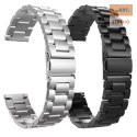 Pasek ze stali nierdzewnej do zegarka / smartwatch 20mm, BLACK / CZARNY