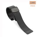 Regulowany pasek ze stali nierdzewnej do zegarka/smartwatch 22mm, BLACK/CZARNY