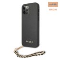 GUESS IPHONE 12 PRO SAFFIANO CHAIN GUHCP12MSASGBK BLACK/CZARNY