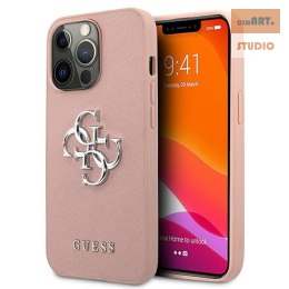 GUESS IPHONE 13 PRO SAFFIANO GUHCP13LSA4GSPI PINK/RÓŻOWY