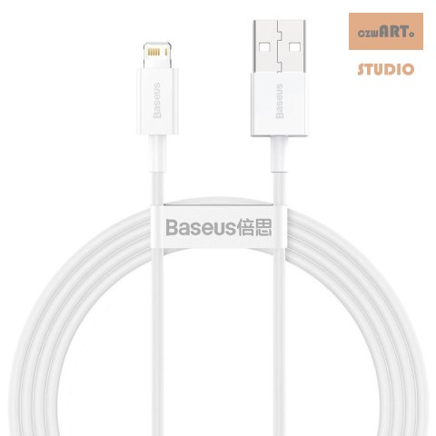 KABEL BASEUS SUPERIOR USB-LIGHTNING 2.4A 1.5M BIAŁY/WHITE