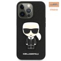 KARL LAGERFELD IPHONE 13 PRO SAFFIANO IKONIK KARLS PATCH KLHCP13LOKPK BLACK