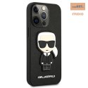 KARL LAGERFELD IPHONE 13 PRO SAFFIANO IKONIK KARLS PATCH KLHCP13LOKPK BLACK