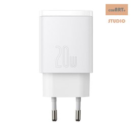 ŁAD SIEC BASEUS COMPACT QC USB-USB-C 20W BIAŁA/WHITE