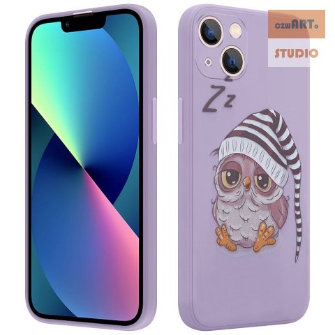 MX OWL SLEEPY IPHONE 11 PRO MAX PURPLE / FIOLETOWY