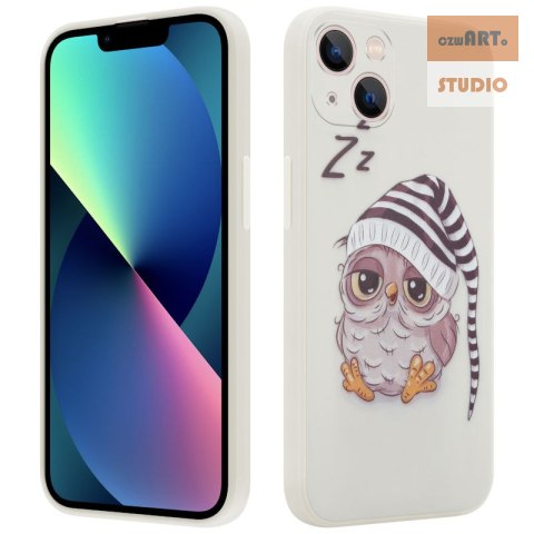 MX OWL SLEEPY IPHONE 12 MINI BEIGE / BEŻOWY