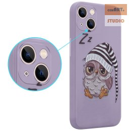 MX OWL SLEEPY SAMSUNG A72 4G/5G PURPLE / FIOLETOWY