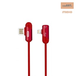 NB38 XO Kabel 8 pin audio 2,4A 1m gniazdo mini jack czerwony