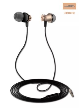 S20 XO Słuchawki złote jack 3,5mm przewodowe