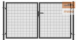 Brama ogrodowa SX 3,00 x 1,50 m - antracyt , zielona