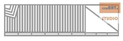 Brama przesuwna typ CLASSIC - 4,00 x 1,70 m