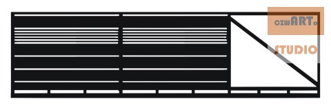 Brama przesuwna typ WALL MIX 200/20 - 3,00 x 1,50 m