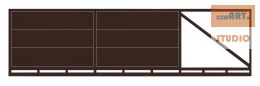 Brama przesuwna typ WALL SOLID - 3,00 x 1,50 m