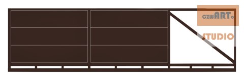 Brama przesuwna typ WALL SOLID - 3,00 x 1,50 m