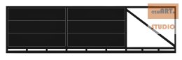 Brama przesuwna typ WALL SOLID - 3,00 x 1,70 m - malowana proszkowo