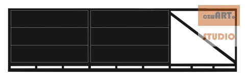 Brama przesuwna typ WALL SOLID - 3,00 x 1,70 m - malowana proszkowo