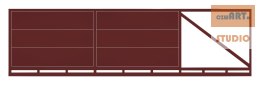 Brama przesuwna typ WALL SOLID - 5,00 x 1,20 m