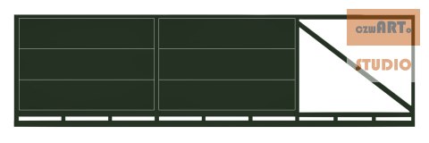 Brama przesuwna typ WALL SOLID - 5,00 x 1,50 m