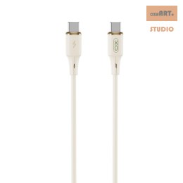 XO KABEL NB-Q261 PD USB-C/USB-C 60W Beżowy 1m