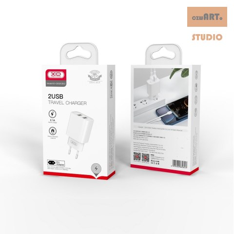 XO ŁAD SIEC CE02C 2xUSB 2,1A BIAŁA XO ŁAD SIEC CE02C 2xUSB 2,1A BIAŁA