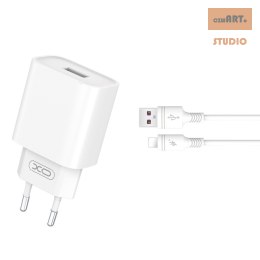 XO ŁAD SIEC CE02D QC 3.0 18W 1xUSB BIAŁA + KABEL LIGHTNING