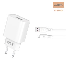 XO ŁAD SIEC CE02D QC 3.0 18W 1xUSB BIAŁA + KABEL TYPE-C