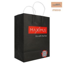 TORBA PAPIEROWA MAXXIMUS BLACK / CZARNA, 21*11*27cm