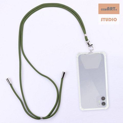 UNIWERSALNA SMYCZ NA SZYJĘ DO TELEFONU / NA RAMIĘ, KHAKI / ZIELONY UNIWERSALNA SMYCZ NA SZYJĘ DO TELEFONU / NA RAMIĘ, KHAKI / ZIELONY