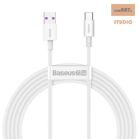 KABEL BASEUS SUPERIOR SERIES USB/USB-C 66W 2M WHITE