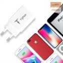 ŁAD SIEC T-PHOX MINI-EU MICRO USB WHITE 1.2M 2.4A