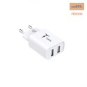 ŁAD SIEC T-PHOX POCKET SERIES 2xUSB TCC-224 2.4A 12W + KABEL USB-C 1M WHITE