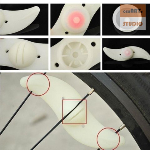 LAMPKA LED NA SZPRYCHY / KOŁA ROWERU GREEN / ZIELONY LAMPKA LED NA SZPRYCHY / KOŁA ROWERU GREEN / ZIELONY