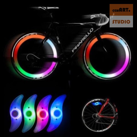 LAMPKA LED NA SZPRYCHY / KOŁA ROWERU GREEN / ZIELONY LAMPKA LED NA SZPRYCHY / KOŁA ROWERU GREEN / ZIELONY