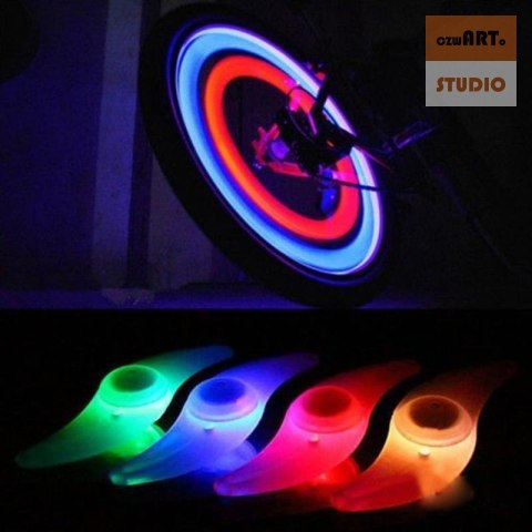 LAMPKA LED NA SZPRYCHY / KOŁA ROWERU GREEN / ZIELONY LAMPKA LED NA SZPRYCHY / KOŁA ROWERU GREEN / ZIELONY