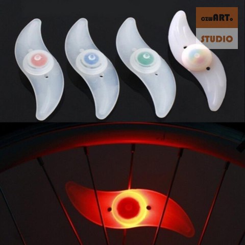 LAMPKA LED NA SZPRYCHY / KOŁA ROWERU RED / CZERWONY LAMPKA LED NA SZPRYCHY / KOŁA ROWERU RED / CZERWONY