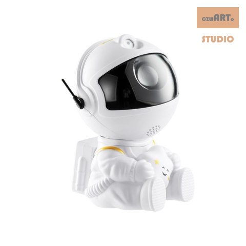 LAMPKA / PROJEKTOR LED ASTRONAUTA HR-F3, WHITE / BIAŁY