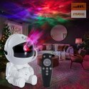 LAMPKA / PROJEKTOR LED ASTRONAUTA HR-F3, WHITE / BIAŁY