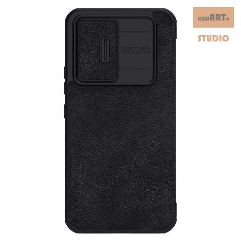 Nillkin Qin Pro Leather Case Samsung A54 5G, BLACK / CZARNY