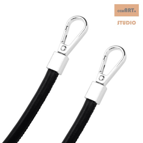 Uniwersalna smycz do telefonu / na ramię PU-05, BLACK / CZARNY Uniwersalna smycz do telefonu / na ramię PU-05, BLACK / CZARNY