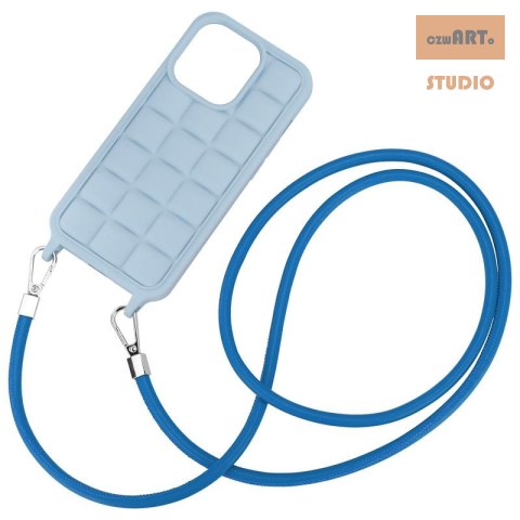 Uniwersalna smycz do telefonu / na ramię PU-05, BLUE / NIEBIESKI Uniwersalna smycz do telefonu / na ramię PU-05, BLUE / NIEBIESKI